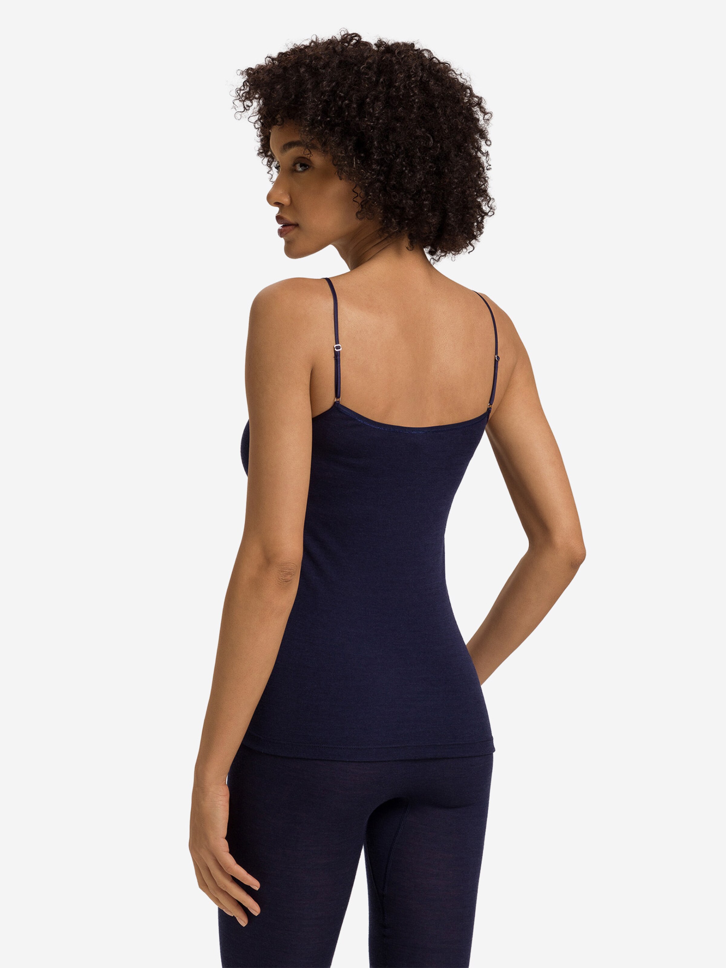 Hanro Top ' Woolen Silk ' in Blue