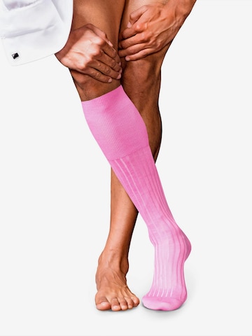 FALKE Knee High Socks 'No. 13 Finest Piuma Cotton' in Pink: front
