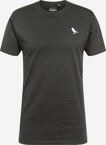 Cleptomanicx Basic Tee Embro Gull in Schwarz: predná strana