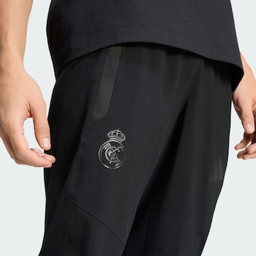 ADIDAS PERFORMANCE Tapered Sports trousers 'Real Madrid Tiro Travel' in Black