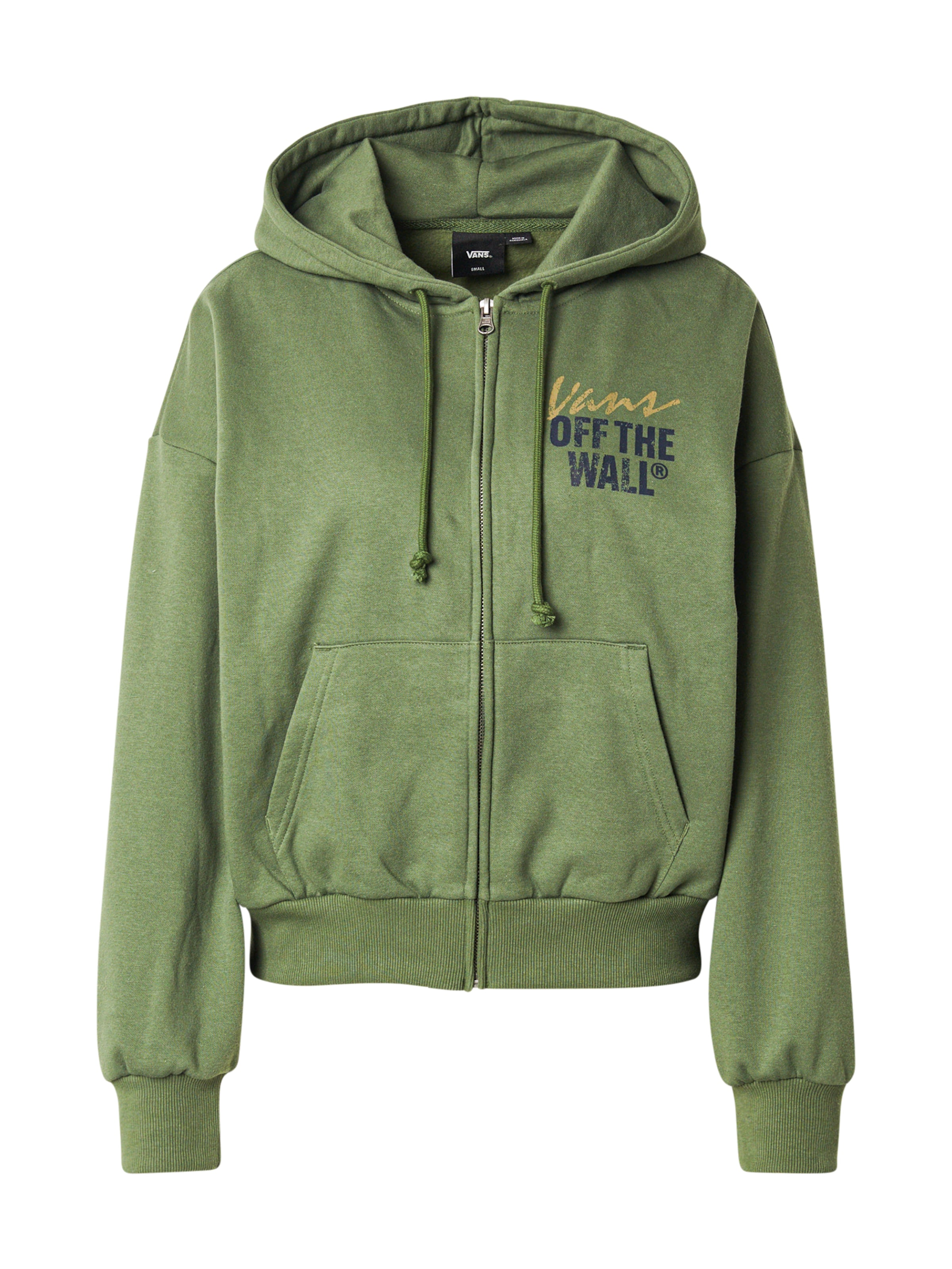 VANS Zip-Up Hoodie 'Ladywall Retro' in Green: front