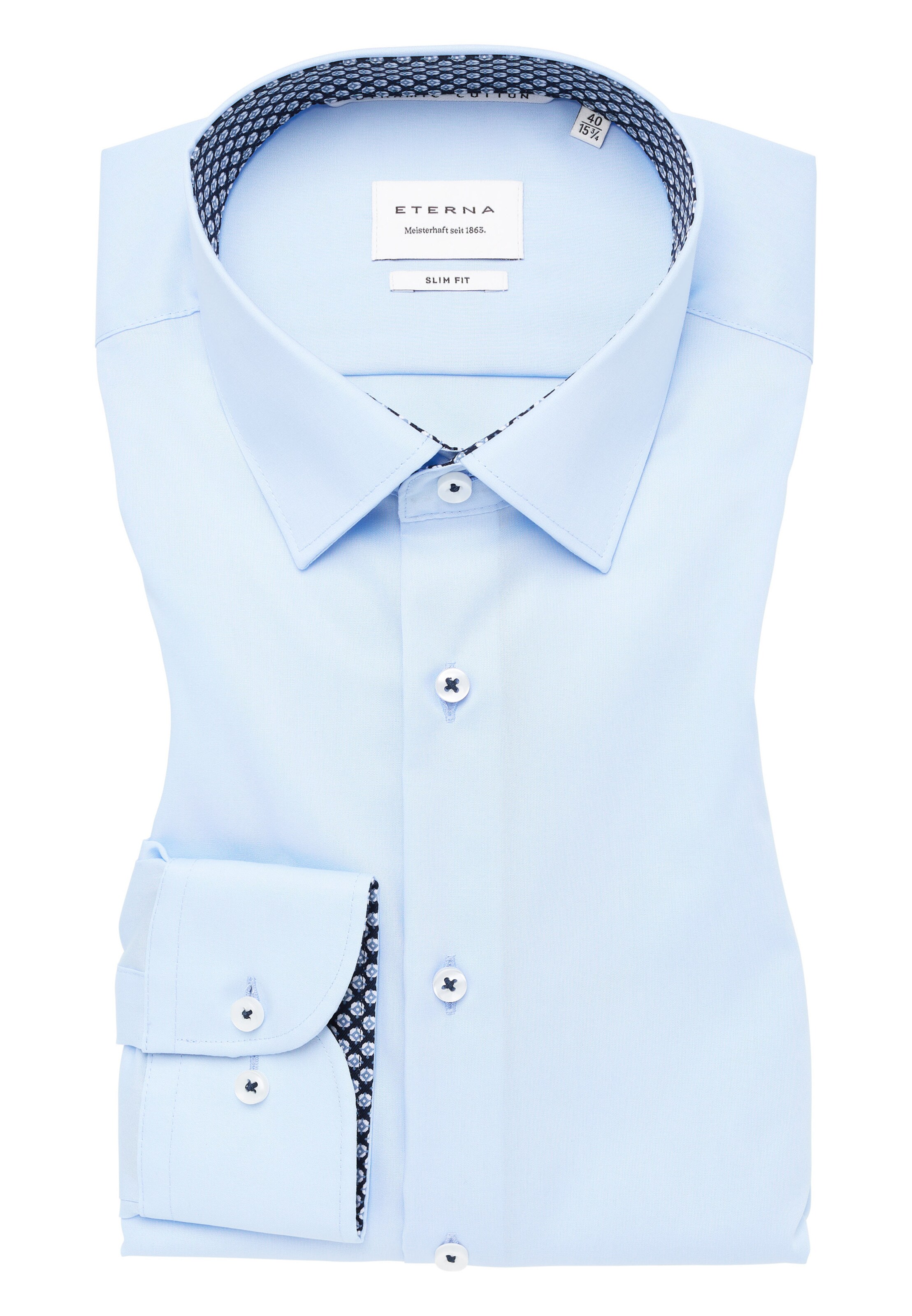 ETERNA Slim fit Business shirt in Blue