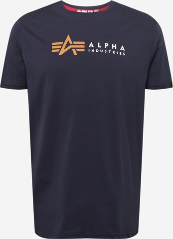 T-Shirt ALPHA INDUSTRIES en bleu : devant