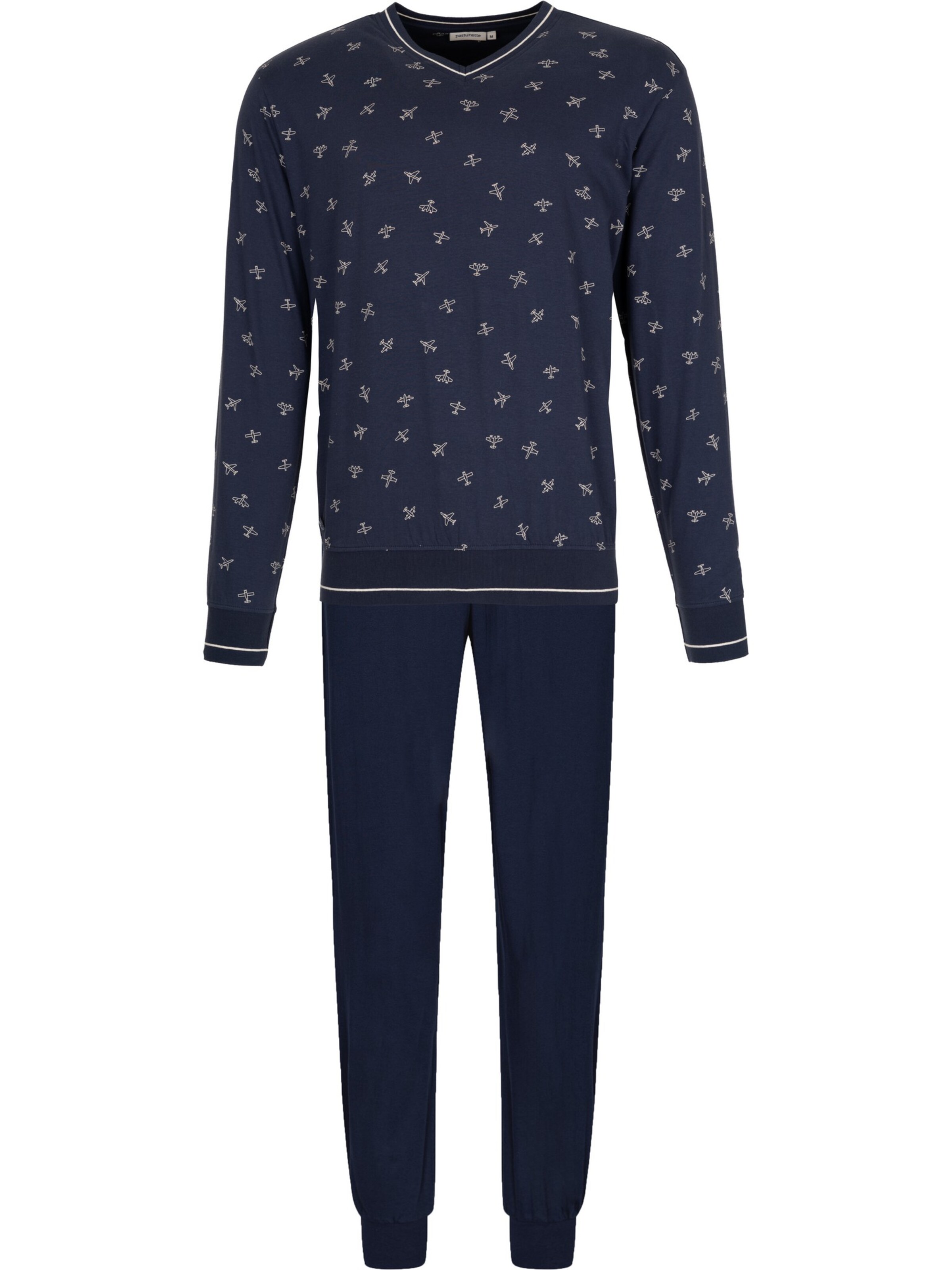 Pastunette Pyjama lang 'Cloud Navigator' in Blauw
