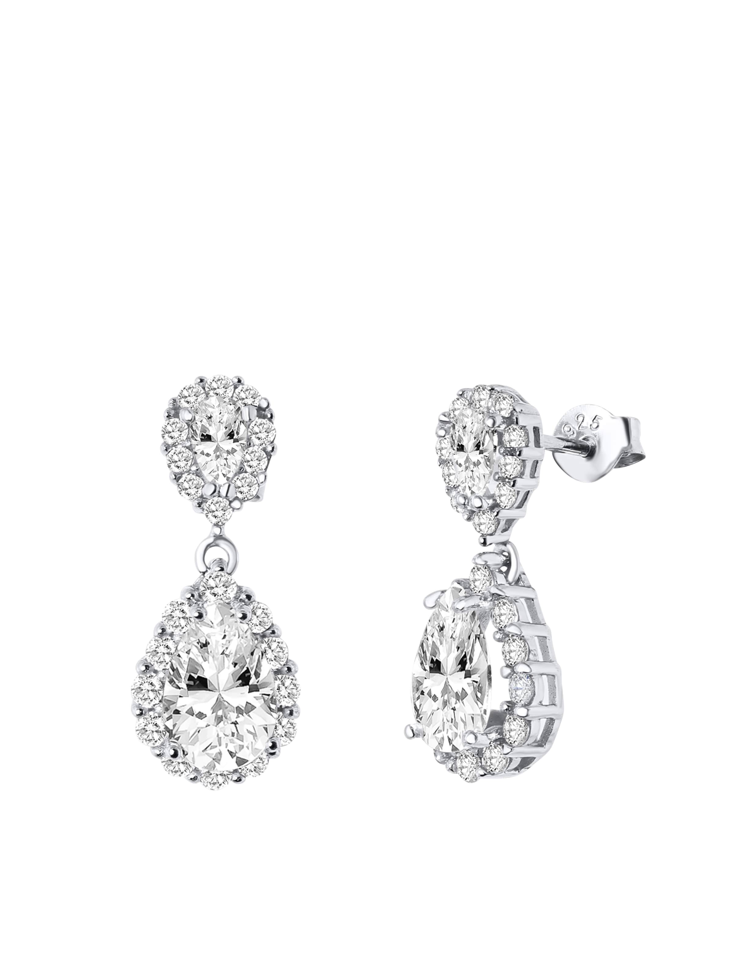 Lucardi Ohrringe in Silber: Vorderseite