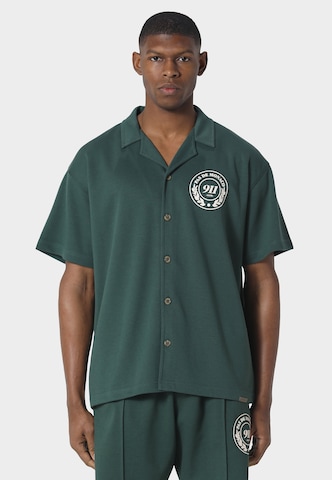 Pas De Monaco Klasický střih Košile 'Carerra' – zelená: přední strana