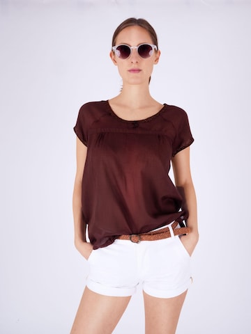 Fraternel Shirt 'Fraternel Blusenshirt T002' in Brown: front
