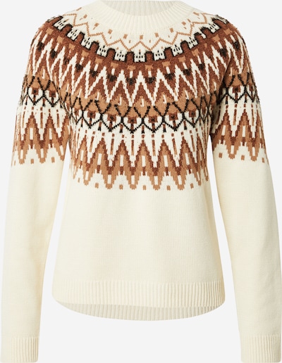 s.Oliver Pulover u smeđa / svijetlosmeđa / crna / bijela, Pregled proizvoda