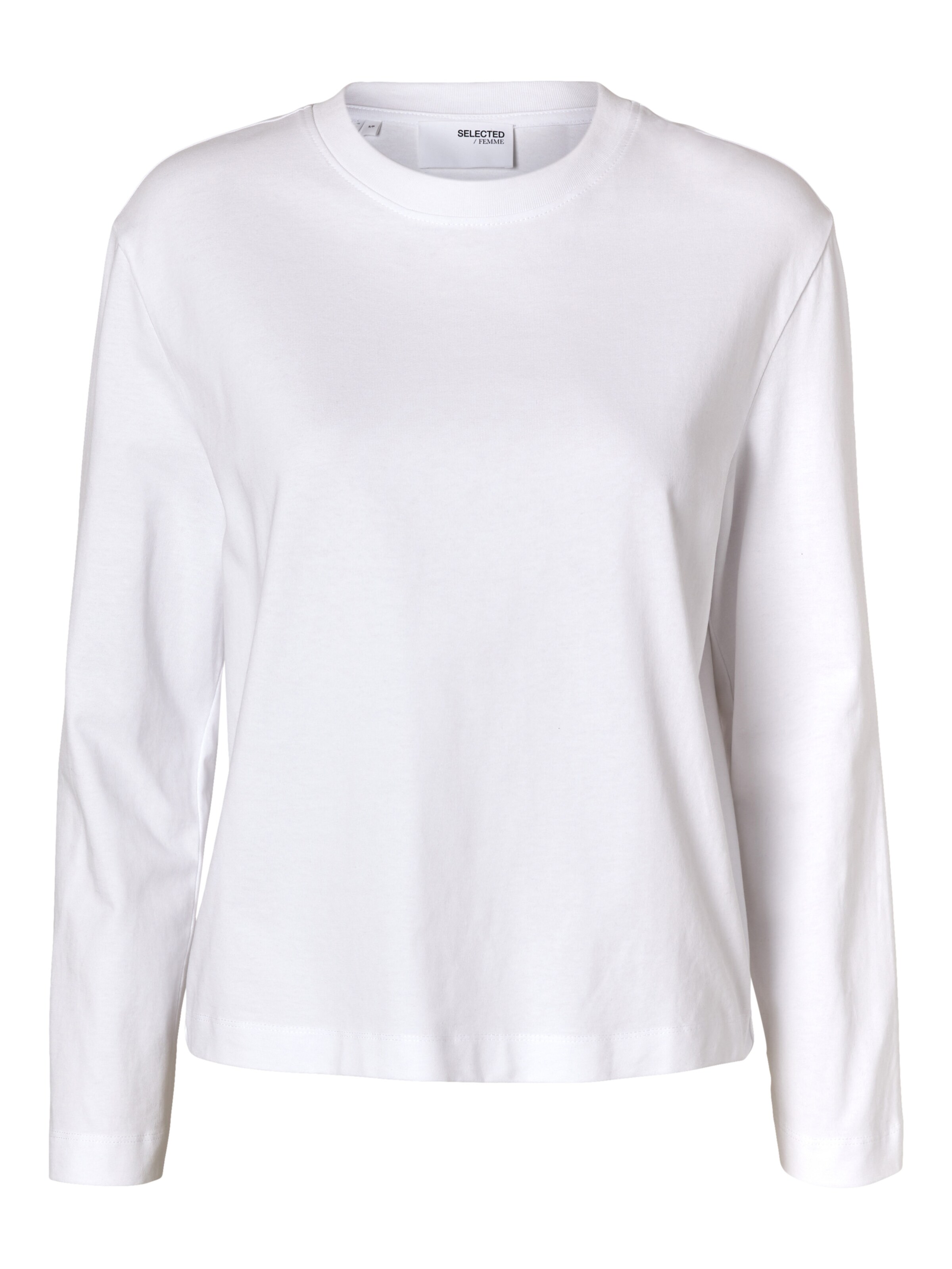 SELECTED FEMME Shirt 'SLFESSENTIAL' in Weiß: Vorderseite