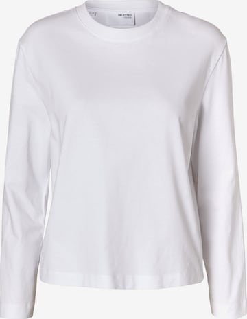 SELECTED FEMME Shirt 'SLFESSENTIAL' in Weiß: Vorderseite