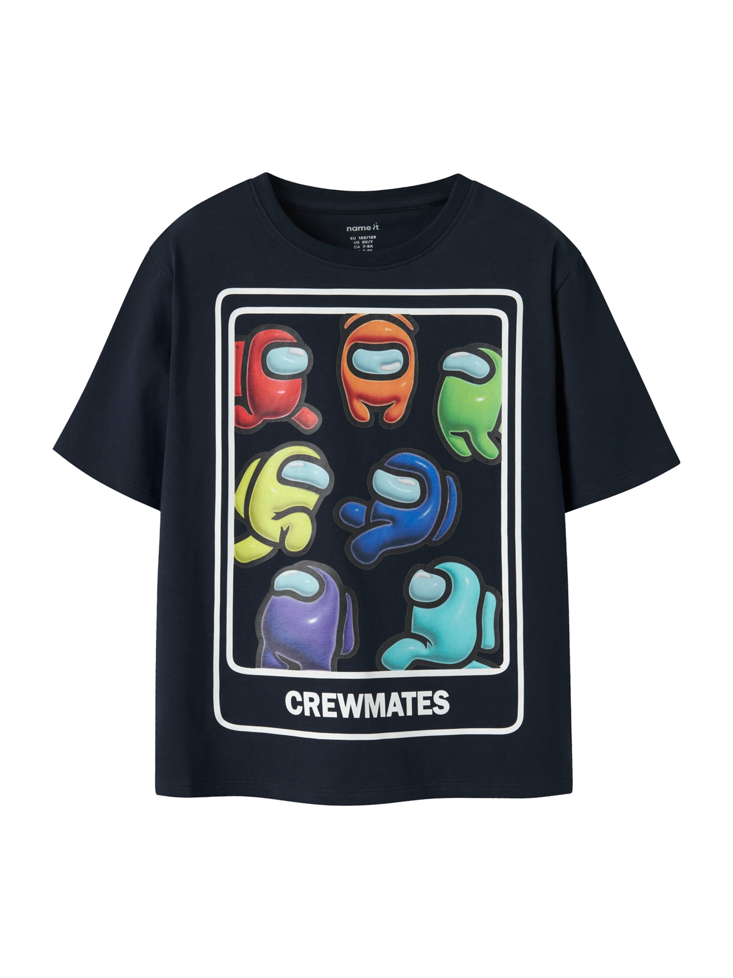 Tricou 'NKMFABRON AMONGUS' de la NAME IT pe albastru: față