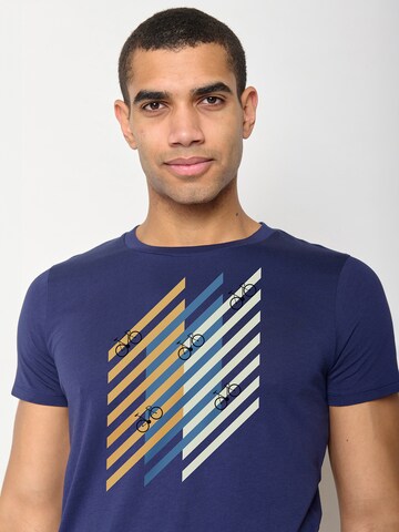 T-Shirt 'Bike Grid' GREENBOMB en bleu