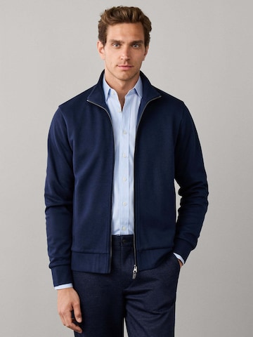 Hackett London Sweatvest in Blauw: voorkant