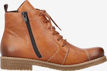 Rieker Lace-Up Ankle Boots in Brown