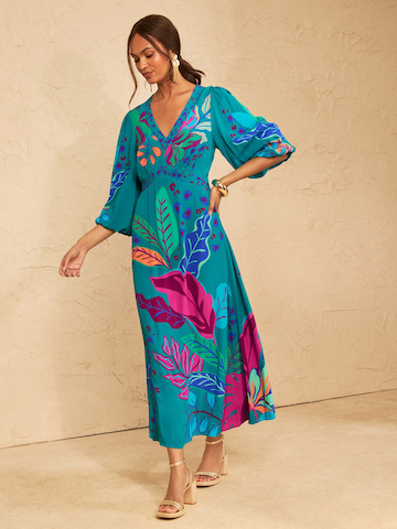 love & roses Dress in Blue