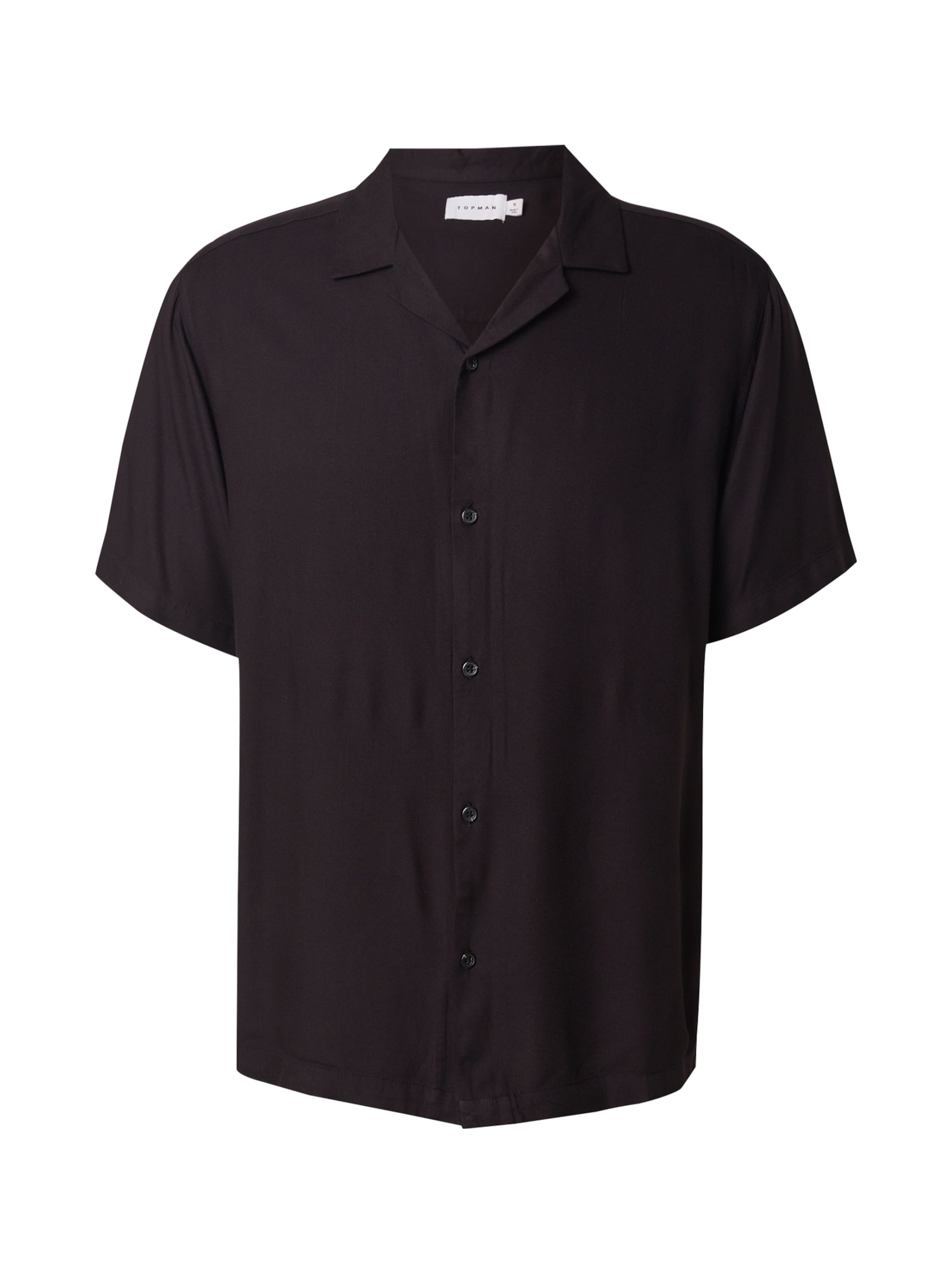 TOPMAN Regular fit Πουκάμισο σε μαύρο: μπροστά