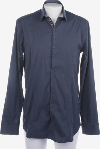 PATRIZIA PEPE Button Up Shirt in XL in Blue: front