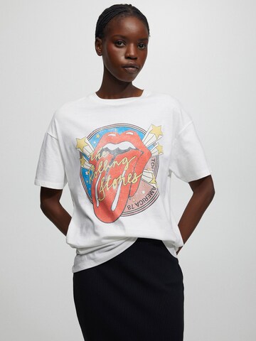 Pull&Bear Shirt in White: front