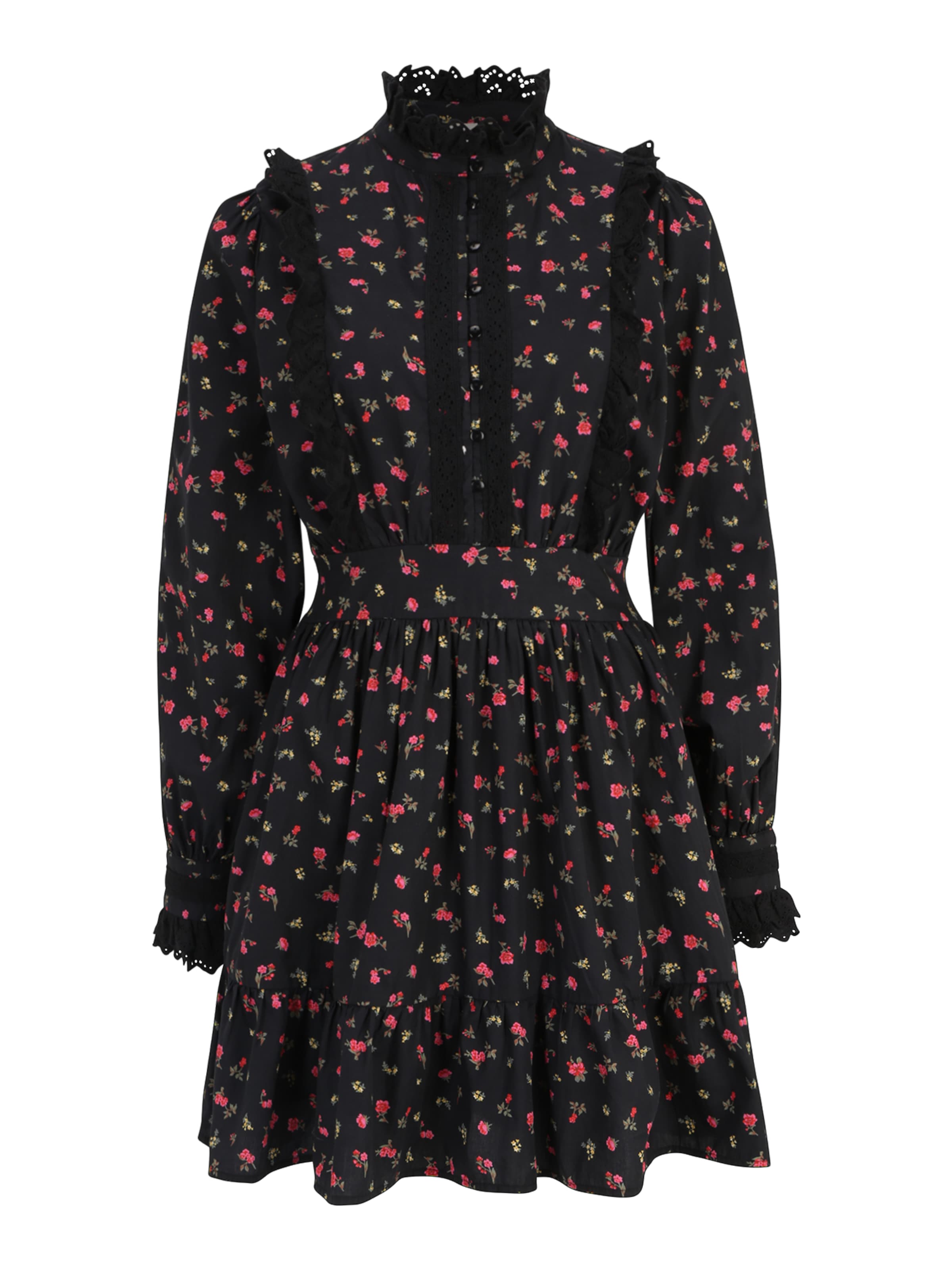 YAS Petite Košilové šaty – černá: přední strana