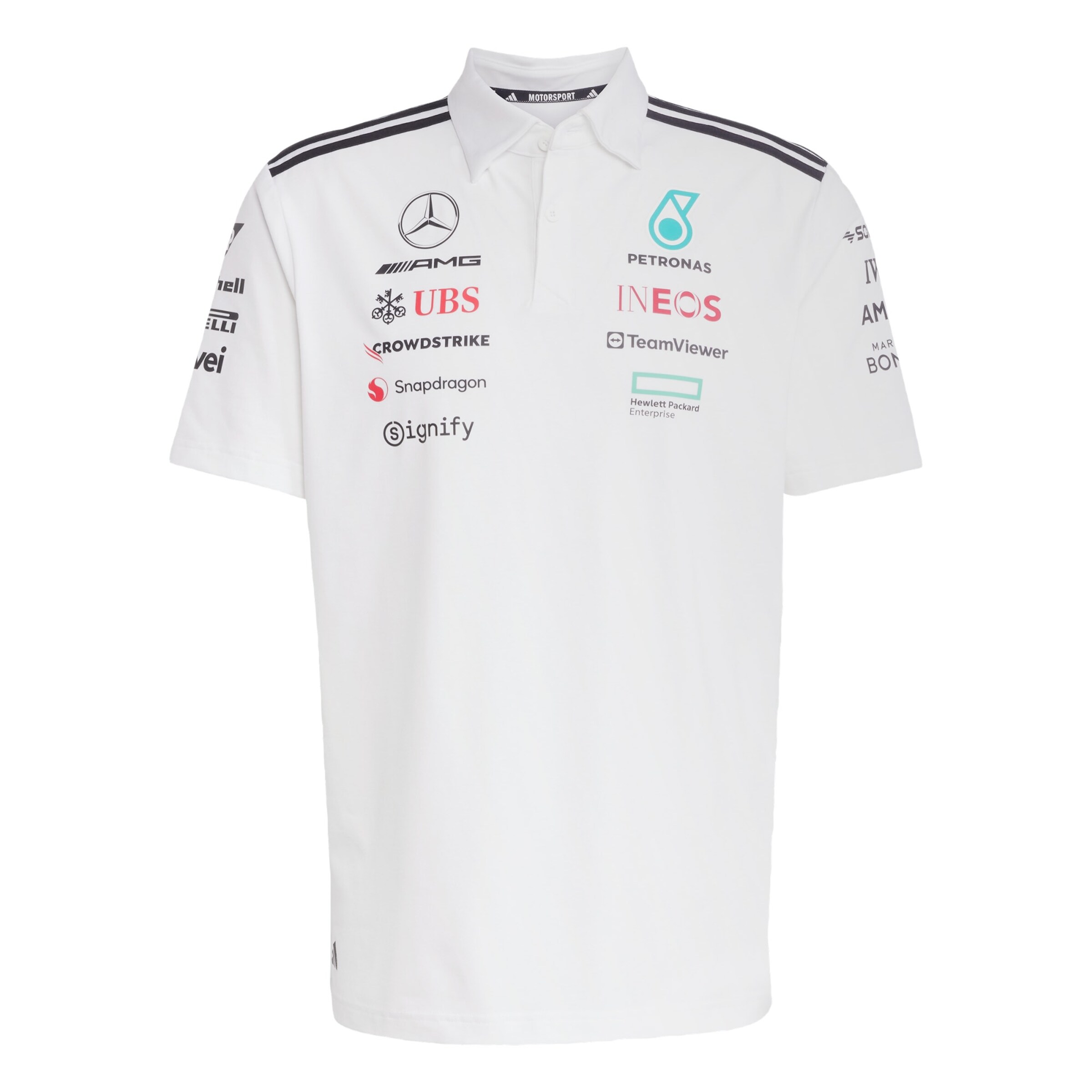 T-Shirt fonctionnel 'Mercedes - AMG Petronas Formula One Team' ADIDAS PERFORMANCE en blanc : devant