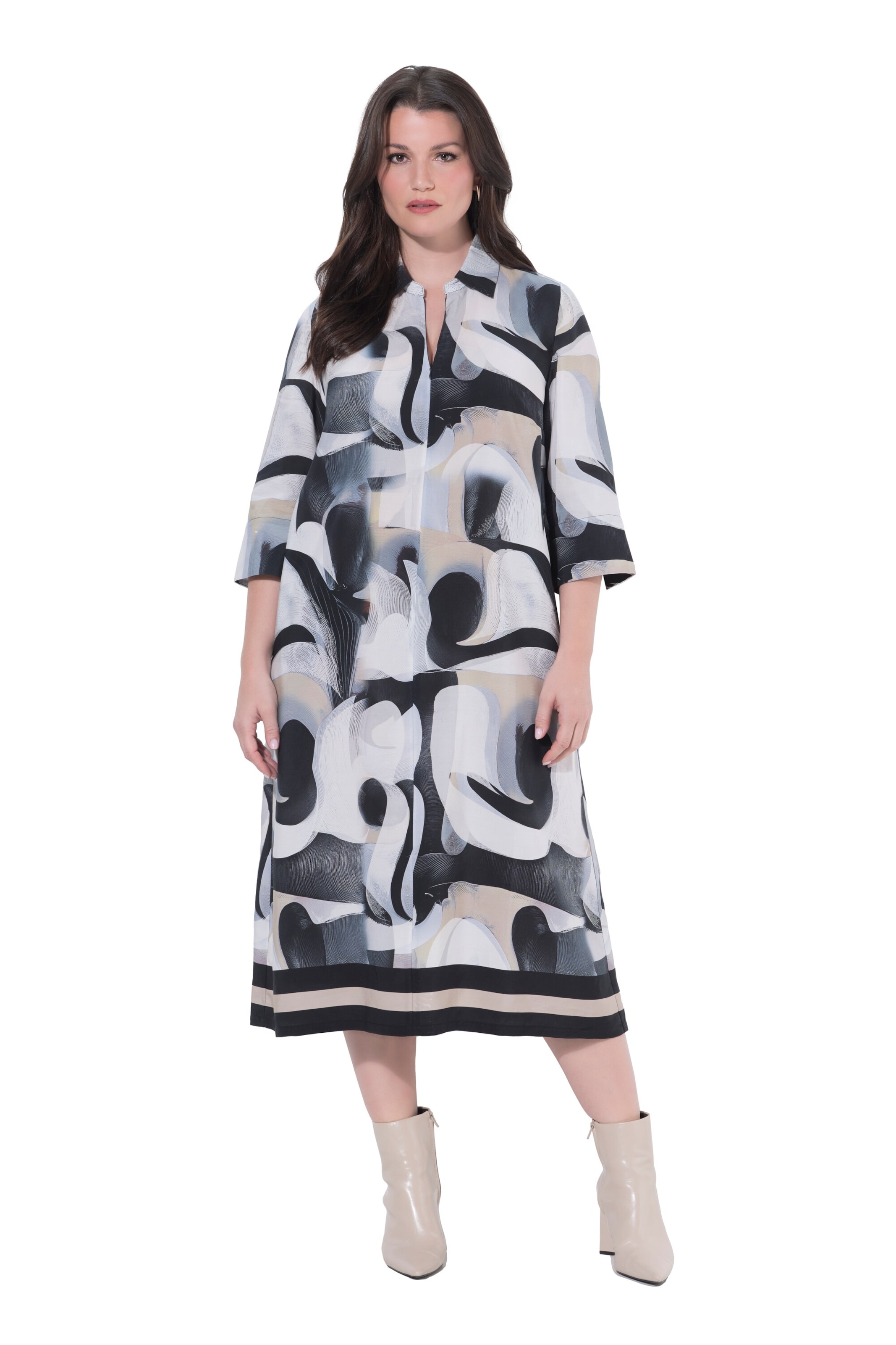 Ulla Popken Kleid in Schwarz: Vorderseite