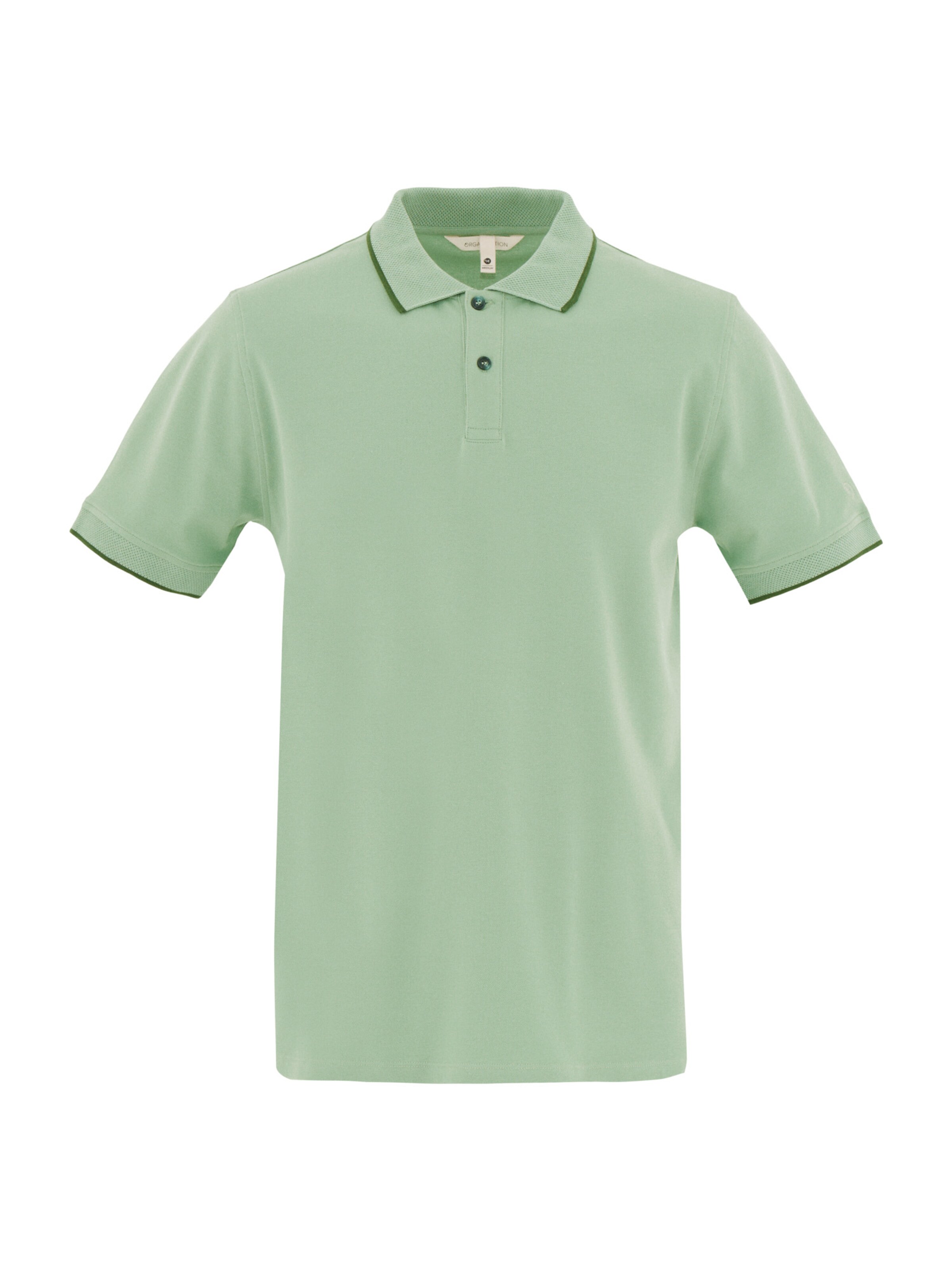 Organication Poloshirt in Grün: Vorderseite