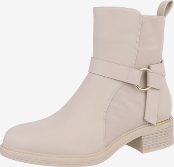 Ital-Design Stiefelette in Beige: Vorderseite