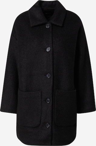 Monki Between-Seasons Coat in Black: front