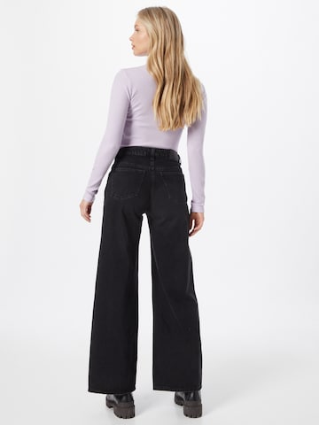 WEEKDAY Wide Leg Jeans 'Ray' in Schwarz