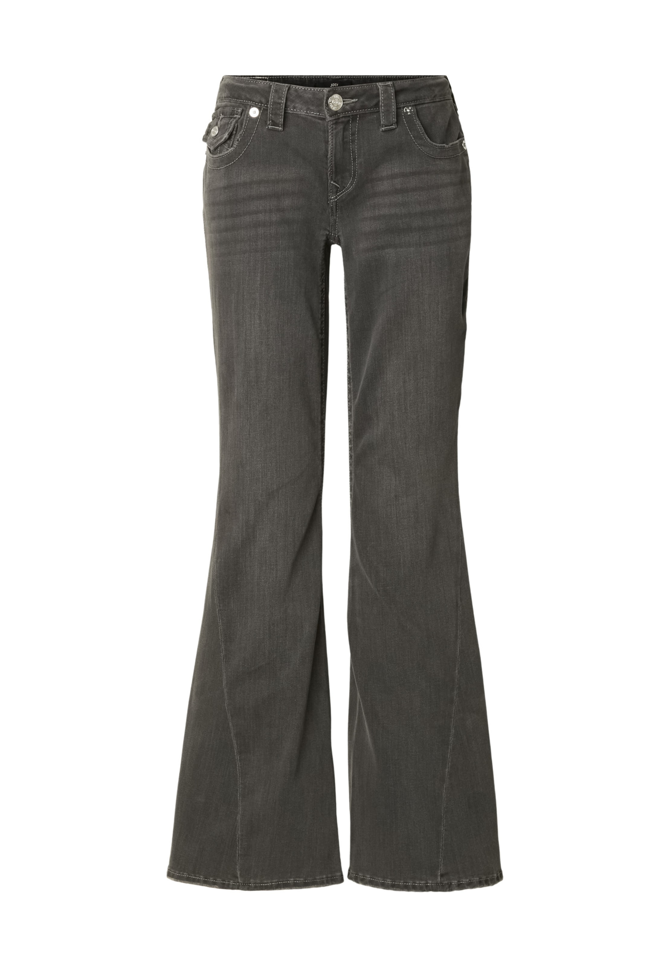 True Religion Flared Jeans 'Joey' in Grau: Vorderseite