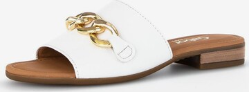 GABOR Mules in White: front