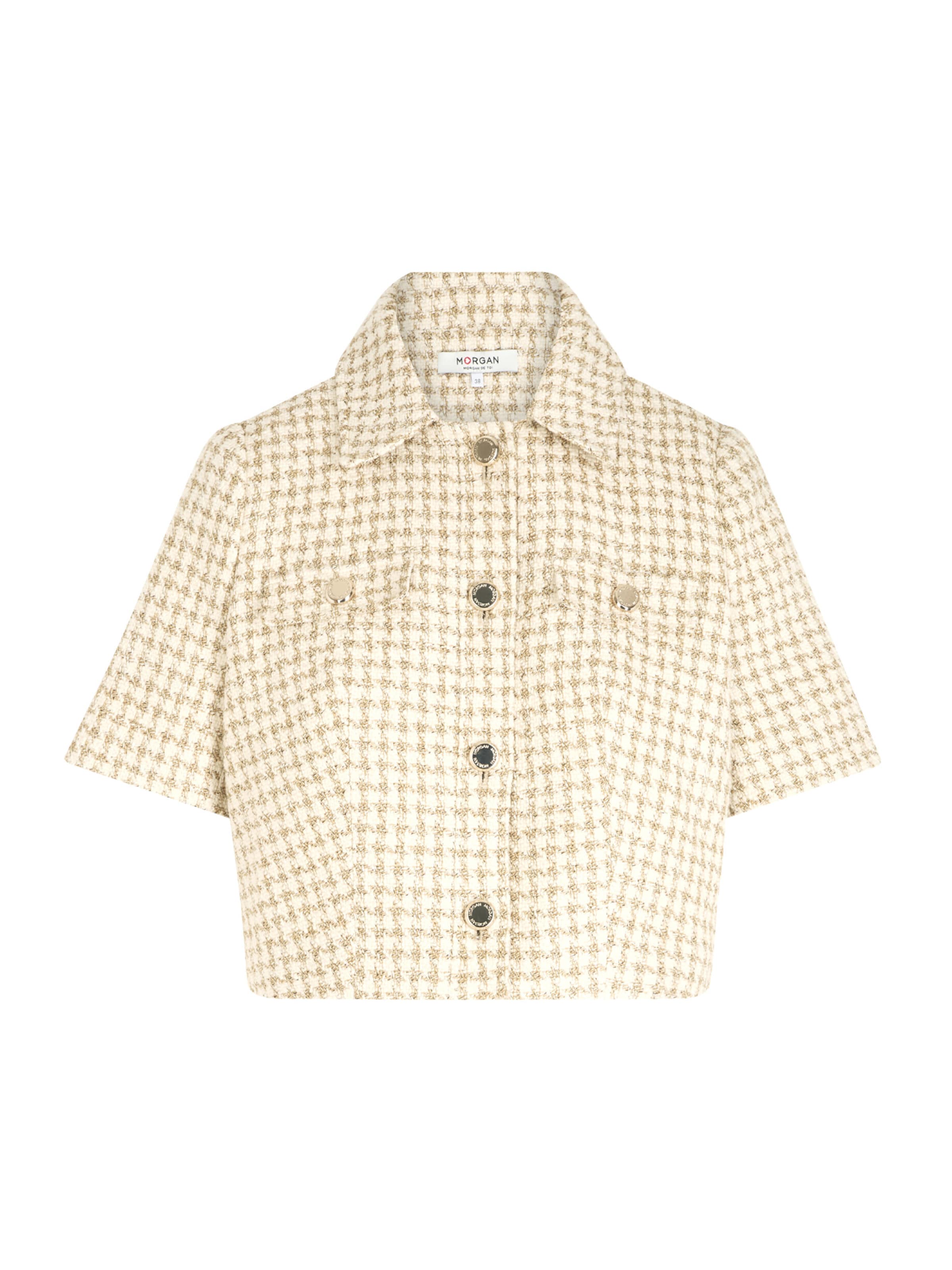 Morgan Μπλέιζερ σε μπεζ: μπροστά