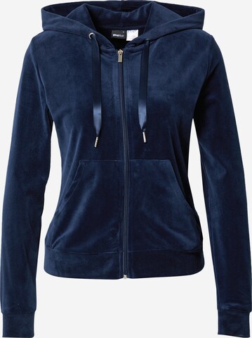 Gina Tricot Zip-Up Hoodie 'Cecilia' in Blue: front
