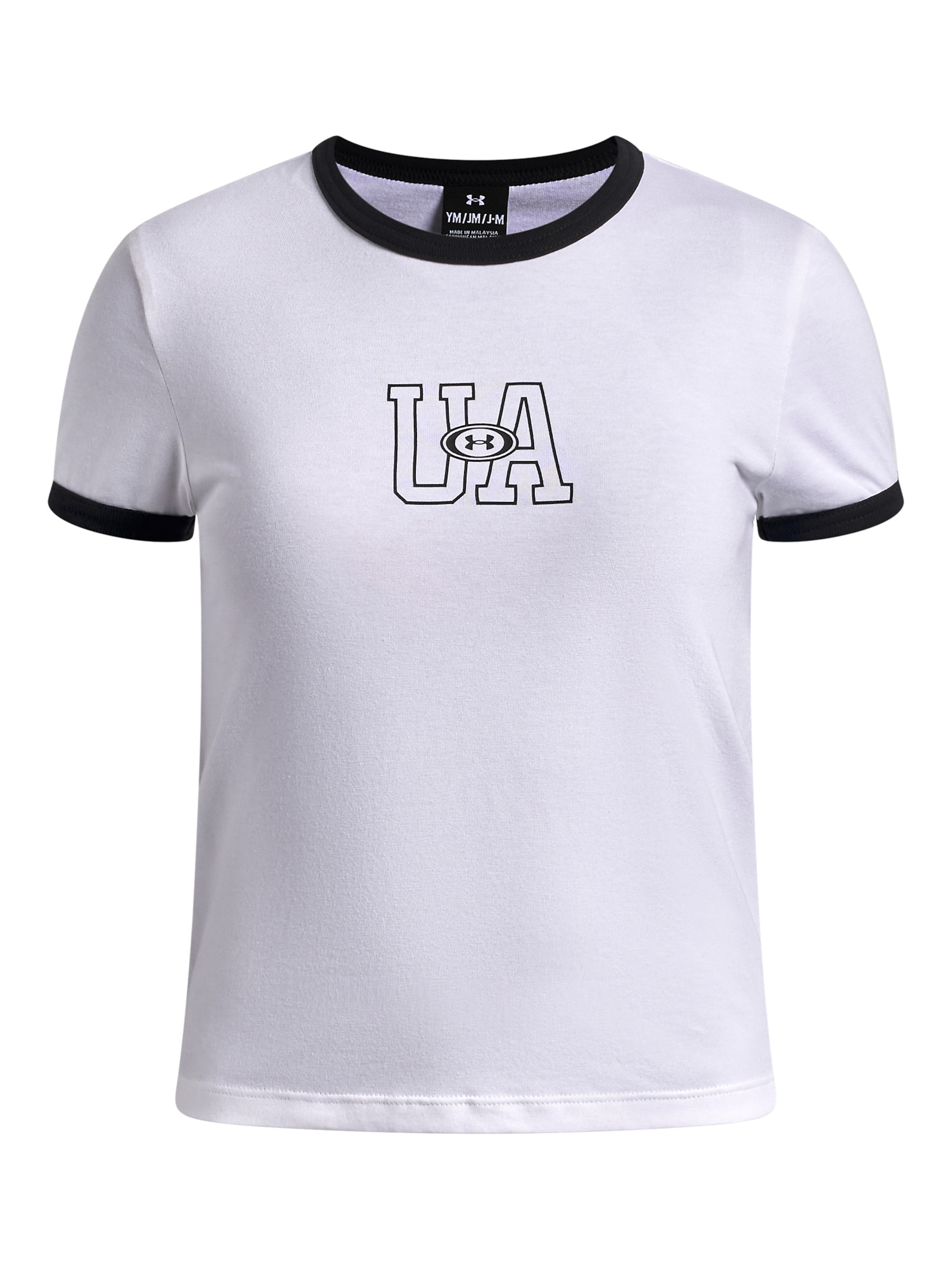 UNDER ARMOUR Shirt 'G Ringer' in Wit: voorkant