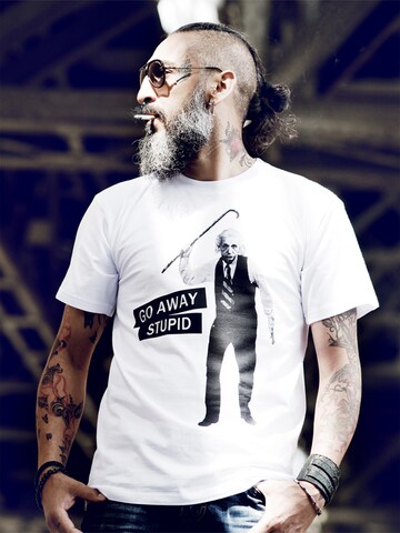 MAKAYA Shirt 'Go Away'‌‌ in Weiß