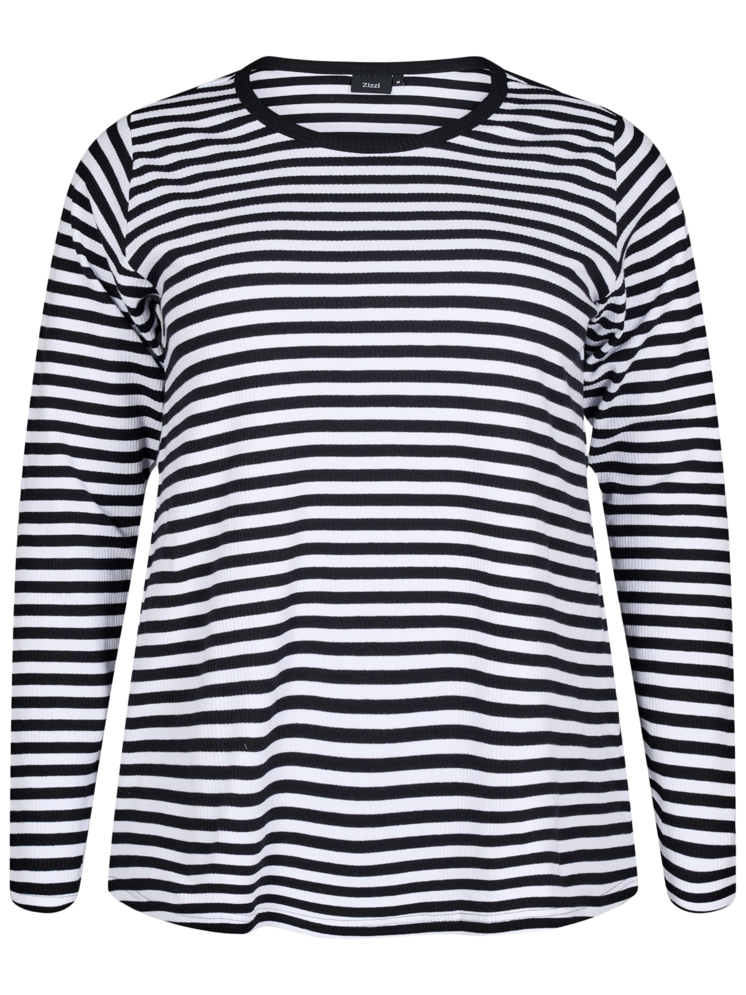 Zizzi Shirt 'CAMANDRINE' in Black: front