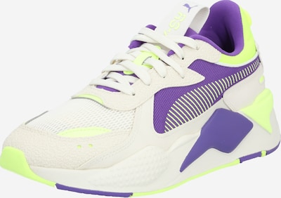 PUMA Sneaker low 'Hard Drive' i creme / neongrøn / mørkelilla, Produktvisning