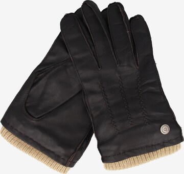 bugatti Full Finger Gloves in Brown: front