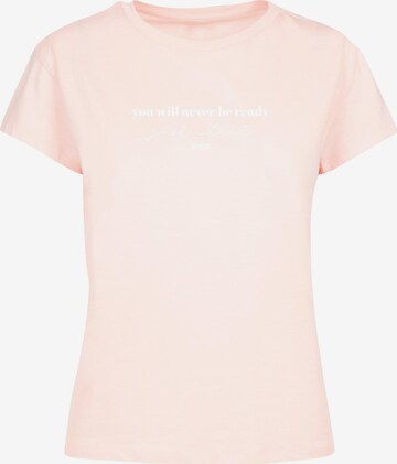 Maglietta 'Just Start' di Merchcode in rosa: frontale