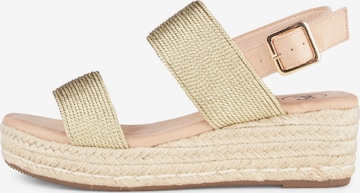 Sandales à lanières 'Ceto' POSH by Poelman en or : devant