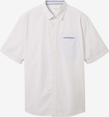 Coupe regular Chemise TOM TAILOR en blanc : devant