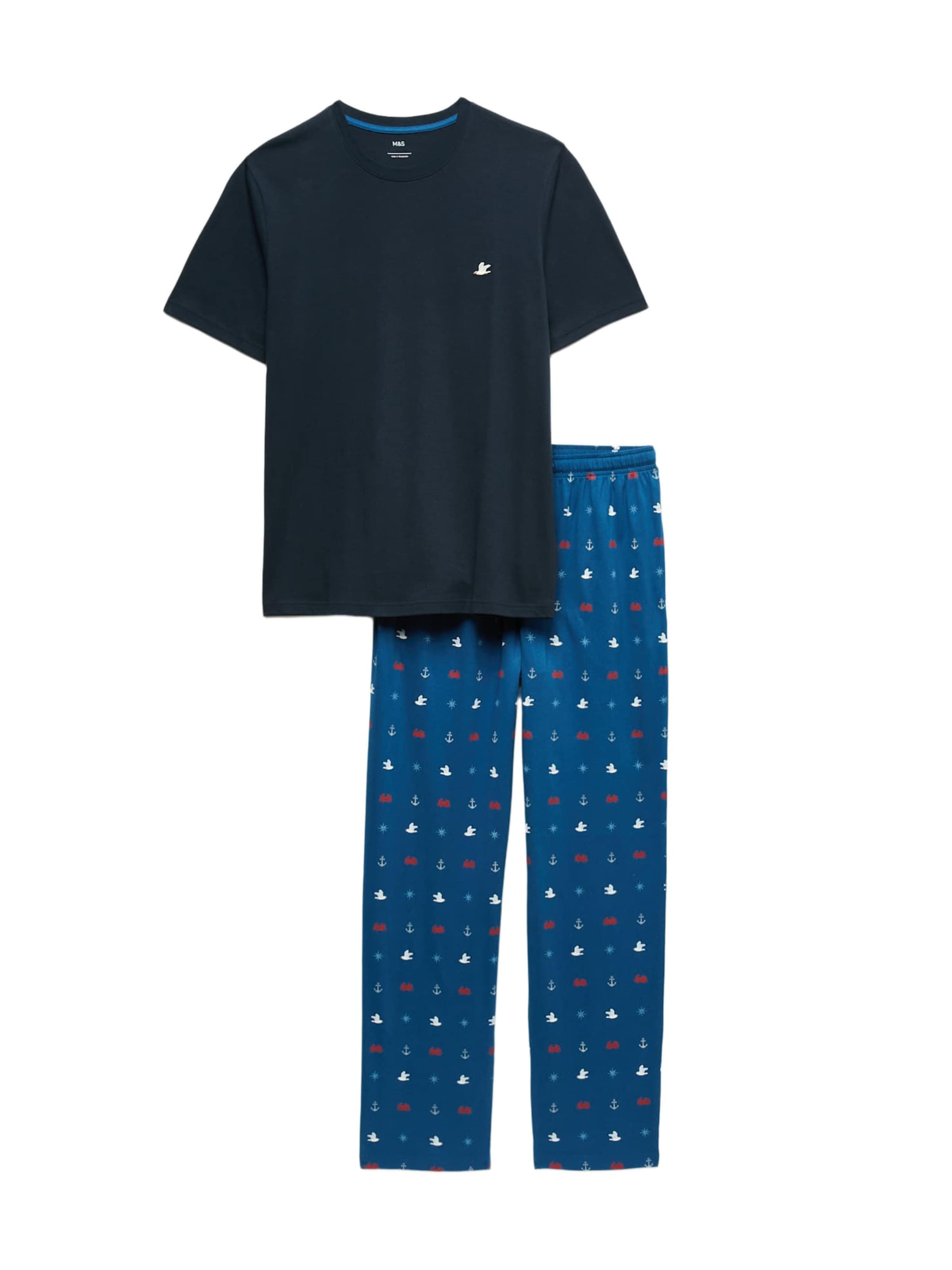 Pigiama lungo di Marks & Spencer in blu: frontale