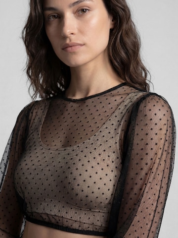 Blouse folklorique 'Kaktus' SPIETH & WENSKY en noir