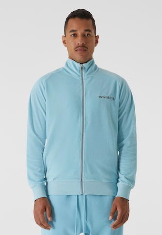 Veste de survêtement 9N1M SENSE en bleu : devant