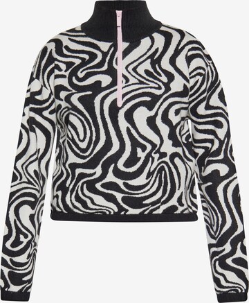 Pull-over swirly en noir : devant