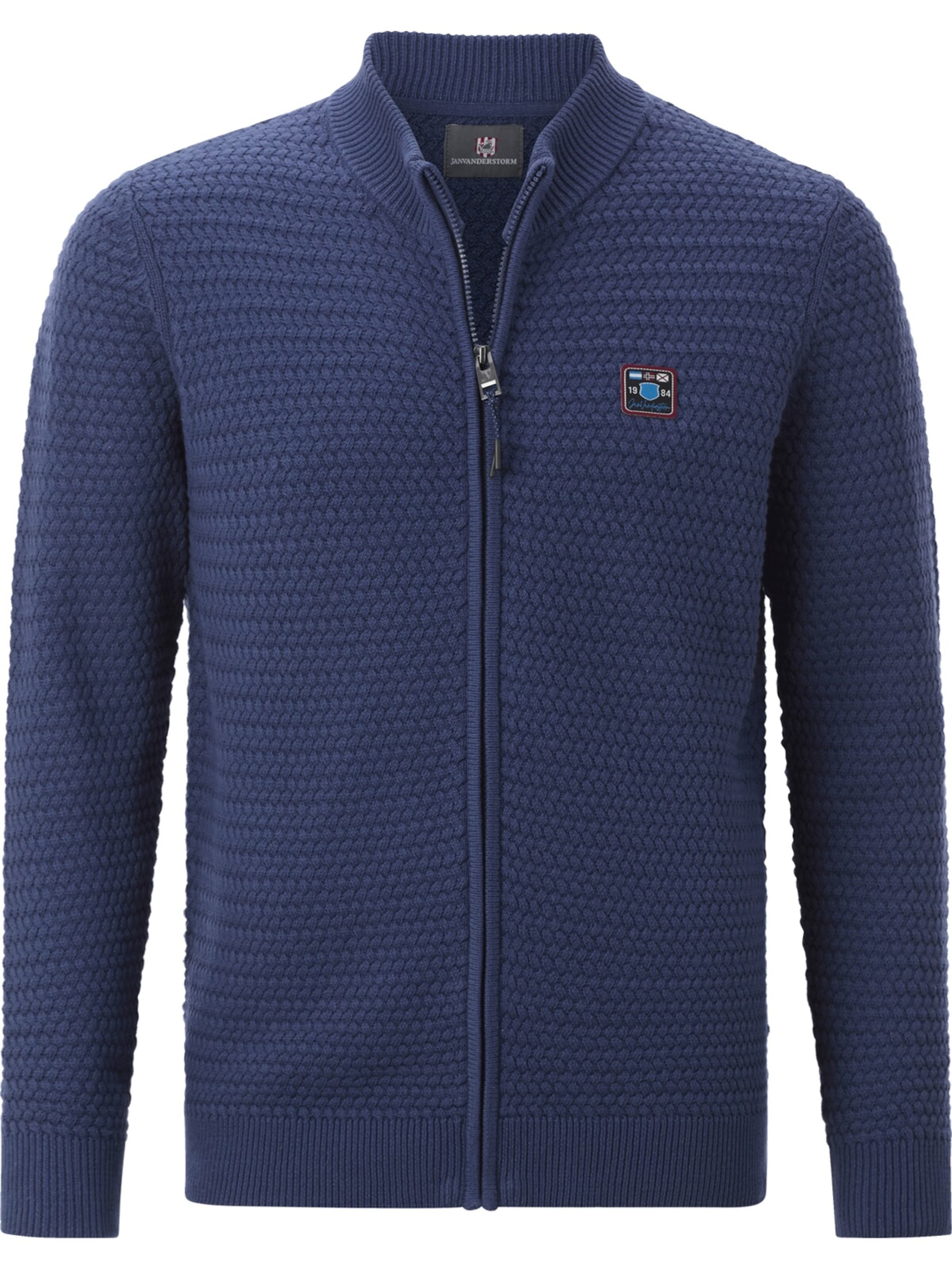 Jan Vanderstorm Strickjacke 'Bjornvik ' in Blau: Vorderseite