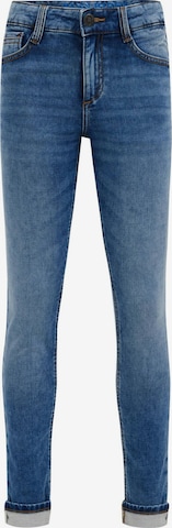 WE Fashion Kitsas Teksapüksid, värv sinine: eest vaates
