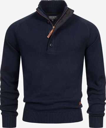 INDICODE JEANS Sweater ' INIsalu ' in Blue: front