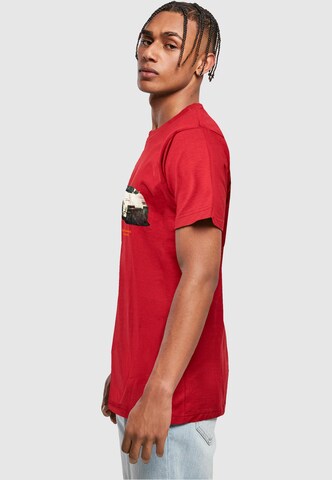 Mister Tee Shirt 'Weekend Wolf' in Rood