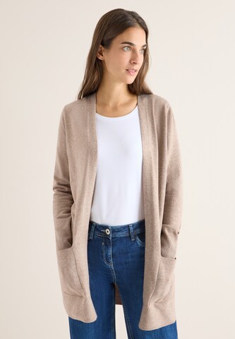CECIL Knit Cardigan in Beige: front